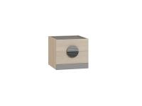 Тумба прикроватная "Тиволи" цвет Дуб Сонома/Глиняный серый/Графит серый ширина 45 см ЛДСП ящиками напольная для спальни и детской