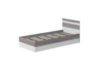 Кровать МС "Соната" цвет Белый Текстурный, Дуб Крафт Серый, 90 см , подростковая для подростка мальчика и девочки, напольная, односпальная