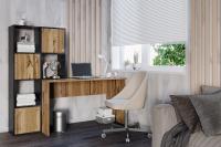 Стол компьютерный СК Юджин Дуб вотан/Обсидиан