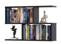 Настенная полка ПК-2 Венге, ширина 78 см, открытая универсальная, навесная для детской или спальни