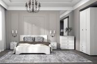 Модульная спальня "Алисия". Набор 1, цвет Анкор Светлый, кровать 160 см, шкаф 120 см, комод с ящиками