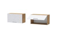 DL Антресоль Иннэс 7 Бетон снежный и ЛДСП Дуб Крафт золотой, ширина 80 см, хранение вещей, полка, в гостиную, в спальню