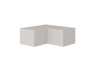 Антресоль угловая ВЕРОНА цвет Сатин ширина 100,5 см для шкафа в гостиную, спальню и прихожую