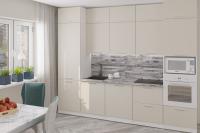 Дюна экстра 2 3000, цвет Кашемир, ширина 300 см, прямой, навесные и напольные шкафы, с выдвижными ящиками, с полками, фасад для посудомоечной машины