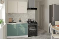 Кухонный гарнитур Глория лайт 1200, цвет Кашемир/Бензин, ширина 120 см, с дверцами, с ящиками, навесной, напольный