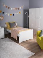 Кровать детская ГУД ЛАКК Пикси 80x160, белая (робкий подснежник), ширина спального места 80 см, для ребенка на ножках, односпальная