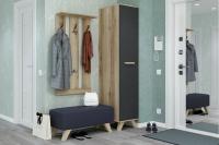 Прихожая Вега Скандинавия (Комплект 4), цвет Дуб Каньон / силк флай