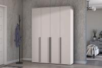 Шкаф распашной "Норден", ширина 160 см, Цвет Кашемир, четырехдверный, с полками, со штангой