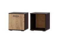 Тумба прикроватная МС "Белла", ширина 40 см, с полкой, цвет венге и дуб крафт золотой, для взрослой спальни и подростковой