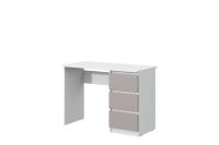 Стол письменный МС "Соната" Цвет Белый Текстурный, Кашемир, ширина 110см, большой, ученический, длинный, с ящиками