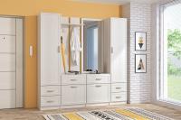 Прихожая Иннэс 6 Рамка набор 7, ширина 210 см, комплект мебели, в прихожую, вешалка, зеркало, пенал