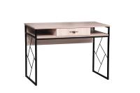 Стол Скарлетт, цвет черный, дуб сонома, ширина 110 см, с ящиком, лофт, в спальню, в кабинет