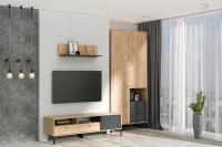 Гостиная МС Лион набор 6, ширина 258 см, комплект мебели в гостиную, тумба под тв, полка