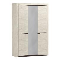 Шкаф для одежды 33.02 Лючия 3-х дверный, Бетон пайн белый, ЛДСП, с ящиками, для дома