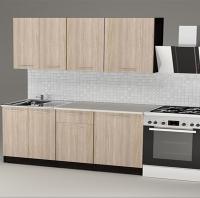 Кухонный гарнитур Светлана нормал 1500мм прямая ширина 150см цвет Ясень шимо светлый/Берилл бежевый/венге с ящиками , полками