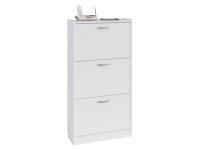 Обувница ТО-23 Белая, ширина 60 см с ящиками и полками для обуви, тумба в прихожую или коридор