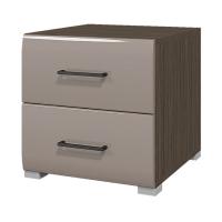 Тумба Ненси, цвет Венге/Капучино глянец ширина 40 см, с выдвижными ящиками, на ножках, для спальни