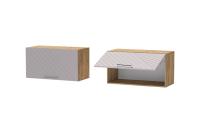 DL Антресоль Иннэс 7 Грэй софт и ЛДСП Дуб Крафт золотой, ширина 80 см, хранение вещей, полка, в гостиную, в спальню