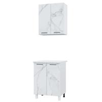 Кухня Trend 600, цвет Белый/Мрамор арктик МДФ