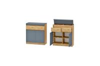 Комод Иннэс 10 Графит Дуб Крафт золотой, ширина 100см, в прихожую, в спальню, мебель для дома