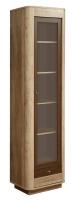 Шкаф-витрина 34.06 Фантазия, цвет дуб каньон / дуб кальяри, шириан 59 см, с полками, в гостиную