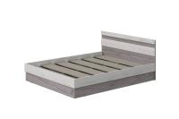 Кровать двуспальная "Соната" 160 см, Дуб крафт серый, Дуб Крафт Белый, мебель в спальню