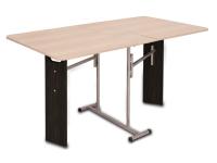 Стол-книга СТ-1М на металлкаркасе дуб сонома ширина 160 см высота 76 см ЛДСП и металл для кухни раскладной для столовой для дачи