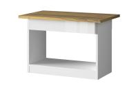 Стол журнальный 1S, TORINO, цвет белый/Дуб наварра