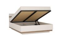 Кровать 160/TYP 94-01 с подъемником, LINATE ,цвет белый/сонома трюфель
