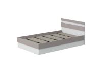 Кровать односпальная "Соната" 120 см, Цвет Белый текстурный, Кашемир, подростковая, детская, в спальню