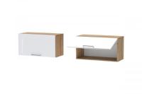 DL Антресоль Иннэс 7 Белый глянец и Дуб Крафт золотой, ширина 42 см, в гостиную, в спальню