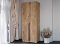 Шкаф распашной ШК-22, дуб крафт золотой, ширина 92 см, высота 201 см, двухстворчатый, со штангой и полками, для спальни и прихожей