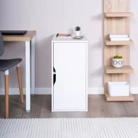 Тумба с дверцей Ингар, 36х71х53 белая, ширина 36 см с полками, напольная, с дверцей для дома