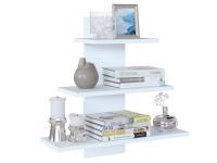 Настенная полка ПК-8 Белая, ширина 60 см, открытая универсальная, навесная для детской или спальни елочка