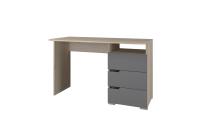 Стол письменный 1200/3 ящика"Анталия" корпус Сонома фасад Графит Софт ширина 120 см ЛДСП для детской, офиса