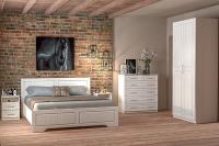 Спальня Кэт 6 Кантри набор 5, ширина кровати 160см, комплект мебели для спальни, шкаф для одежды, комод