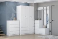 Комплект прихожей МС Кэт 1 набор 6 Белый ЛДСП, ширина 310 см, комплект мебели для прихожей, шкаф, комод