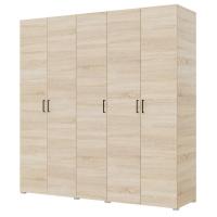 Шкаф 5ств 2250 Бостон, цвет Сонома (2 ящика+полки Б+штанга)