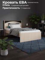 Кровать ЕВА (с поддоном) компактное и стильное решение для детской или подростковой комнаты цвет Дуб сонома/Дуб венге ширина 128,8 см