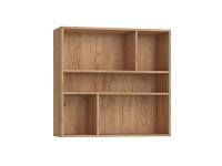 Шкаф навесной ШЕРЛОК внутри имеет пять секций различного размера цвет Дуб Крафт золотой ширина 86,8 см