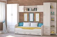 Молодежная Колибри Рамка набор 4, ширина 365см, комплект мебели, в детскую, в подростковую, шкаф, кровать