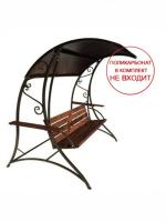 Качели садовые "Трио" 200 х 233 х 176 см , 3 местные, трехместные, взрослые уличные для дачи и сада, диван подвесной для сада