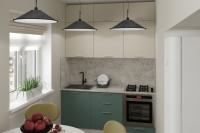 Кухонный гарнитур Глория макси 1800, цвет Кашемир/Бензин, ширина 180 см, с дверцами, с ящиками, навесной фасад, напольный фасад