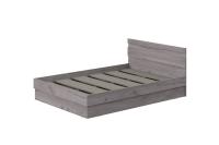 Кровать двуспальная "Соната" 140 см, Цвет Дуб Крафт Серый, мебель в спальню