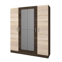 Шкаф 4х ств Леси, 1600х1900х466, Кантер/Кантер/Сонома