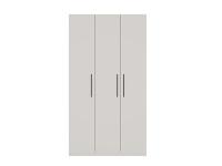 Шкаф 3 дверный ВЕРОНА цвет Сатин ширина 120 см с полками и штангой 2 ящика ЛДСП в спальню, гостиную и прихожую