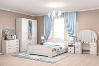 Спальня Кэт 6 набор 2, ширина кровати 160см, комплект мебели для спальни, шкаф для одежды, комод