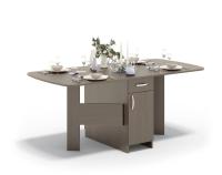 Стол-книжка СП-09.1, цвет Венге, ширина 38 или 176 см, раскладной трансформер с ящиком и тумбой, с полкой