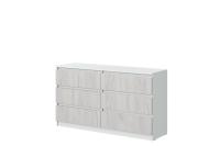 Комод №5 "Соната" цвет Белый текстурный, Дуб Крафт Белый, ширина 140 см, для спальни, с ящиками, гардеробная