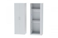 Шкаф 2 с фасадом Иннэс 7 ширина 80 см, Белый ЛДСП, распашной, в гостиную, в спальню